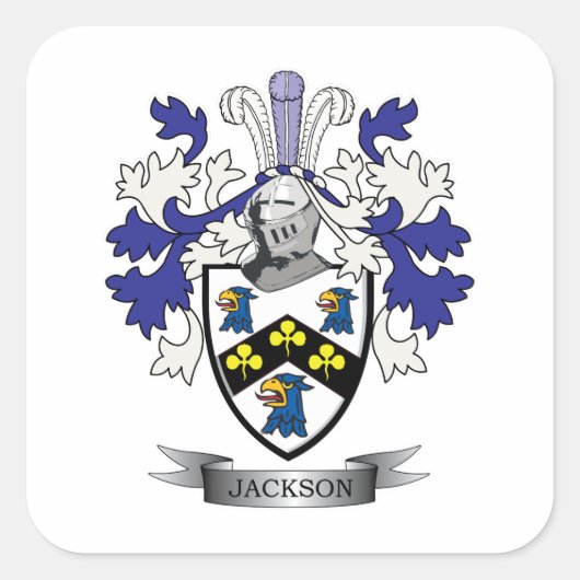 Sticker Carré Jackson Armoiries (Devant)