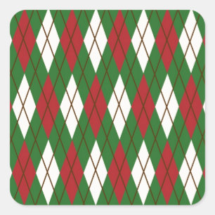 Sticker Carré Jacquard de Noël