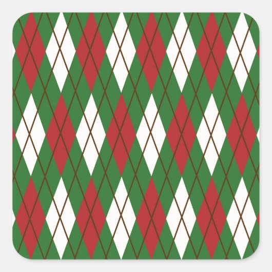 Sticker Carré Jacquard de Noël (Devant)