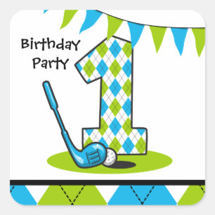 Sticker Carré Jacquard Golf 1er anniversaire