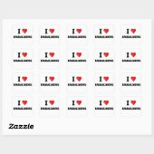 Sticker Carré J'adore EMBALMINER (Feuille)