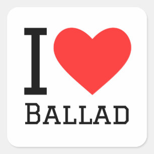 Sticker Carré J'adore la ballade