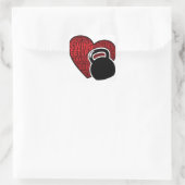 STICKER CARRÉ J'ADORE LA CONCEPTION DE KETTLEBELL (Sac)