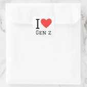 Sticker Carré J'adore la gen z (Sac)