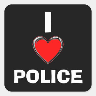 STICKER CARRÉ J'ADORE LA POLICE "COEUR ART"