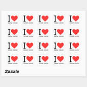 Sticker Carré J'adore le chow chow (Feuille)