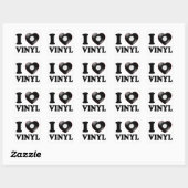 STICKER CARRÉ J'ADORE LE VINYLE (Feuille)