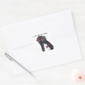 STICKER CARRÉ J'ADORE LES GREYHOUNDS ! (Enveloppe)