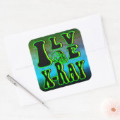 Sticker Carré J'adore les rayons X (Enveloppe)