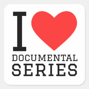 Sticker Carré J'adore les séries documentaires