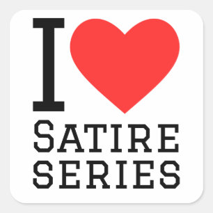 Sticker Carré J'adore les séries satiriques