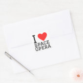 Sticker Carré J'adore l'opéra spatial (Enveloppe)