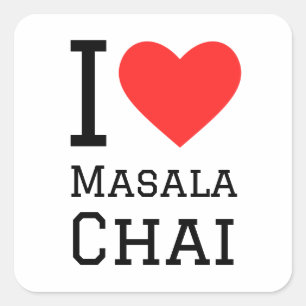 Sticker Carré J'adore masala chai