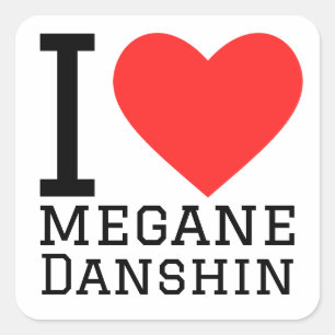 Sticker Carré J'adore megane danshin