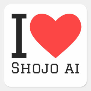 Sticker Carré J'adore shojo ai