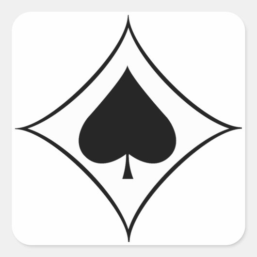 Sticker Carré Jagdgeschwader 53 (JG 53) Pik As Insignia (Devant)