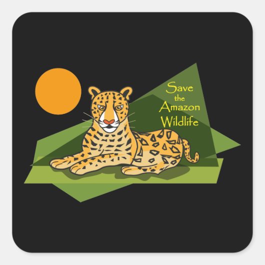 Sticker Carré Jaguar (Devant)