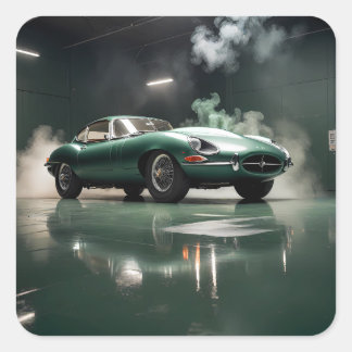 Sticker Carré Jaguar XKE 1964