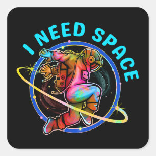 STICKER CARRÉ J'AI BESOIN D'ESPACE