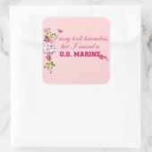 Sticker Carré J'Ai Élevé Une Marine (Sac)