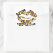 Sticker Carré J'ai embrassé un serpent Brown et l'impression or (Sac)