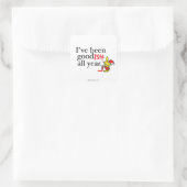 Sticker Carré J'ai été goodish toute l'année (Sac)