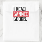 Sticker Carré J'Ai Lu Des Livres Interdits (Sac)