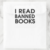 Sticker Carré J'Ai Lu Des Livres Interdits (Sac)