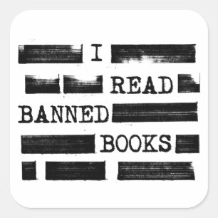 Sticker Carré J'Ai Lu Des Livres Interdits Refusés