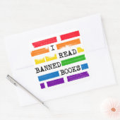 Sticker Carré J'Ai Lu Les Livres Interdits Rainbow Redacted (Enveloppe)