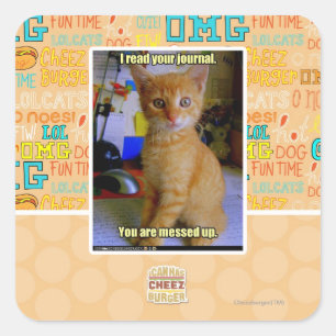 Sticker Carré J'ai lu votre journal