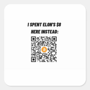 Sticker Carré J'ai plutôt dépensé les 8 dollars d'Elon pour cet 