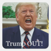 Sticker Carré J'ai rejeté Trump ! (Devant)