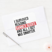Sticker Carré J'ai survécu à la lecture de livres interdits (Enveloppe)