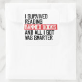 Sticker Carré J'ai survécu à la lecture de livres interdits (Sac)