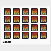 Sticker Carré J'Ai Survécu À La Lecture Interdits Livres Drôle C (Feuille)