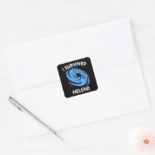 Sticker Carré J'ai survécu à l'ouragan Helene (Enveloppe)