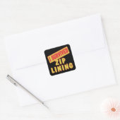 STICKER CARRÉ J'AI SURVÉCU À ZIP LINING (Enveloppe)
