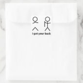 Sticker Carré J'Ai Ton Dos ! (Sac)