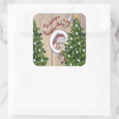 Sticker Carré J'ai un bébé de Noël (Sac)