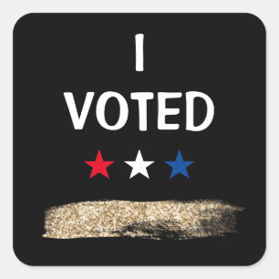 Sticker Carré J'ai voté Étincelles