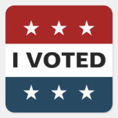 Sticker Carré J'Ai Voté Le Décal Électoral 2024 (Devant)