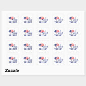 Sticker Carré J'ai voté Trump (Feuille)