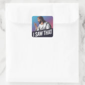 Sticker Carré J'ai vu Jésus (Sac)