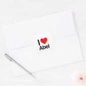 Sticker Carré j'aime abel (Enveloppe)