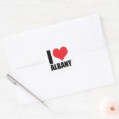 Sticker Carré J'aime Albany (Enveloppe)