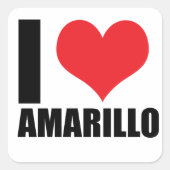 Sticker Carré J'aime Amarillo (Devant)