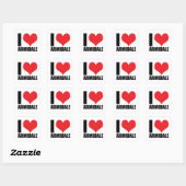 Sticker Carré J'aime Armidale (Feuille)