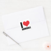 Sticker Carré J'aime Armidale (Enveloppe)