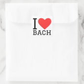 Sticker Carré J'aime Bach (Sac)